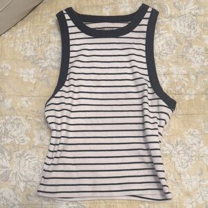 Abercrombie & Fitch white and navy tank